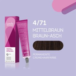 Londa Professional Extra Rich Crème Permanente Cremehaarfarbe 4/71 Mittelbraun braun-asch 60ml