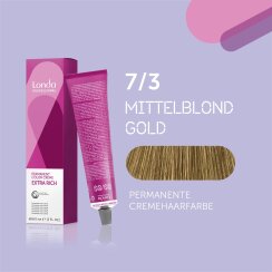 Londa Professional Extra Rich Crème Permanente Cremehaarfarbe 7/3 Mittelblond gold 60ml