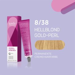 Londa Professional Extra Rich Crème Permanente Cremehaarfarbe 8/38 Hellblond gold-perl 60ml