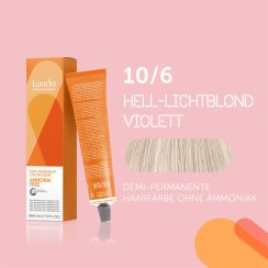 Londa Professional Demi-permanente Intensivtönung ohne Ammoniak 10/6 Hell-Lichtblond violett 60ml