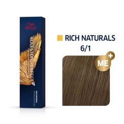 Wella Professionals Koleston Perfect Me+ Rich Naturals 6/1 dunkelblond asch 60ml