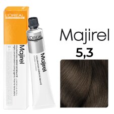 LOréal Professionnel Majirel Haarfarbe 5,3 Hellbraun Gold - Goldgrundton 50ml