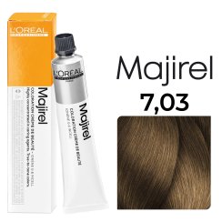 LOréal Professionnel Majirel Haarfarbe 7,03 Mittelblond Leicht Gold - Goldgrundton 50ml