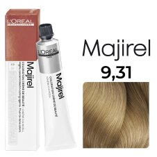 LOréal Professionnel Majirel Haarfarbe 9,31 Sehr Helles Blond Gold Asch 50ml