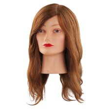 Übungskopf Naturell Mia dunkelblond Echthaar 40cm